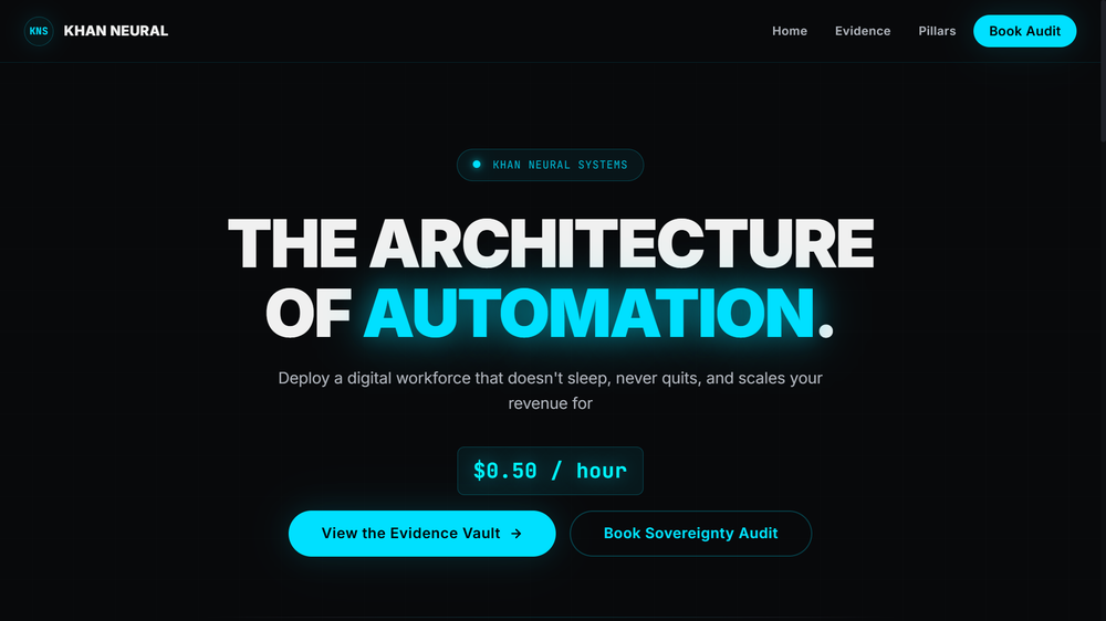 Khan Neural System website screenshot
